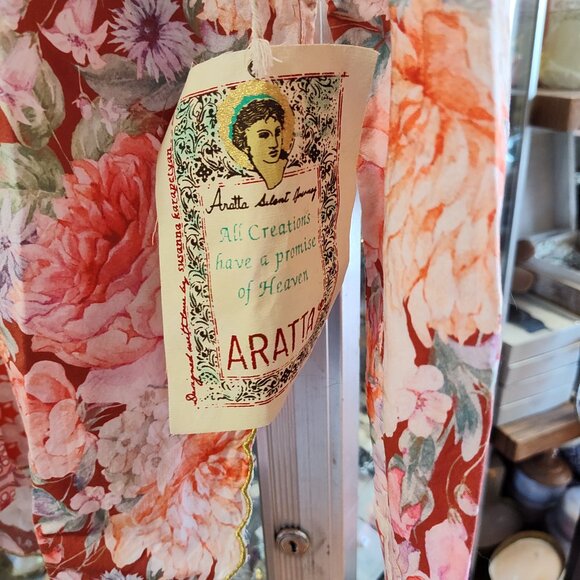 ARATTA FLORAL PINK  BLOUSE JEWELED COLLECTION - Picture 3 of 7